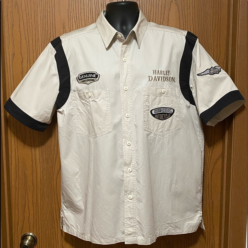 Harley Davison button up shirt